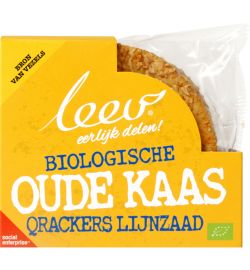 Leev Leev Oude kaas qrackers lijnzaad bio (140g)