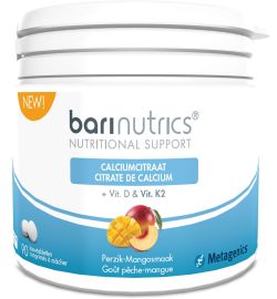 Barinutrics Barinutrics Calciumcitraat perzik-mango (90 kauwtabletten)