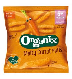 Organix Organix Melty corn puffs carrot 6+ maanden bio (20g)