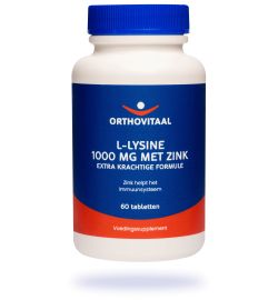 Orthovitaal Orthovitaal L-Lysine 1000mg met zink (60tab)