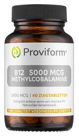 Proviform Proviform Vitamine B12 - 5000 Mcg Methylcobalamine (60 tabletten)
