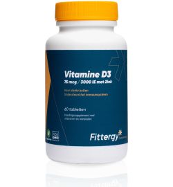 Fittergy Fittergy Vitamine D3 75 mcg met zink (60tb)