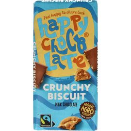 Happy Chocolate Happy Chocolate Melk Biscuit Bio (100 gr)