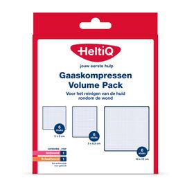 Heltiq HeltiQ Gaaskompressen volume pack (18 stuks)