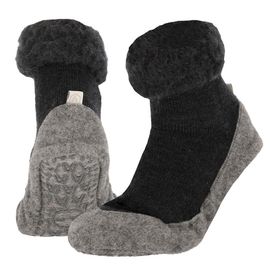 Apollo Apollo Huisslof wol anti-slip antraci et 39/40 (1 paar)