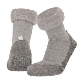 Apollo Apollo Huisslof wol anti-slipgrijs 3 9/40 (1 paar)