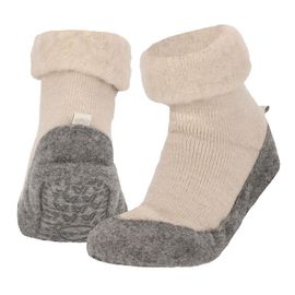 Apollo Apollo Huisslof wol anti-slip beige 4 1/42 (1 paar)