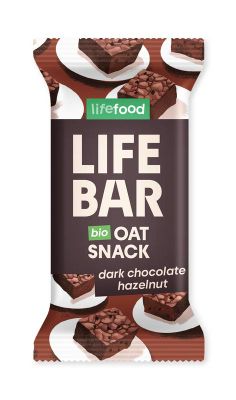Lifefood Lifebar oatsnack pure chocolad e hazelnoot bio (40g) 40g