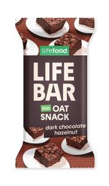 Lifefood Lifefood Lifebar oatsnack pure chocolad e hazelnoot bio (40g)