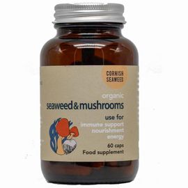 Cornish Seaweed Cornish Seaweed Kelp, lion's mane & shiitake bio (60 capsules)