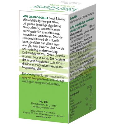 Bloem Chlorella vital green (200tb) 200tb
