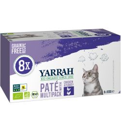 Yarrah Yarrah Multipack kat met pate kip en kalkoen bio (8x100g)