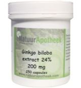 Natuurapotheek Ginkgo biloba 24% 200 mg (250ca) 250ca