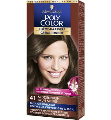 Poly Color Creme haarverf 41 middenbruin (90ml) 90ml