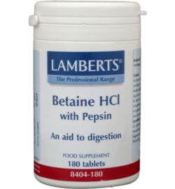 Lamberts Lamberts Betaine HCL 324mg/Pepsine 5mg (180 tabletten)