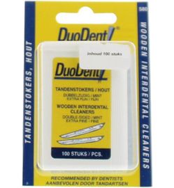 Duodent Duodent Tandenstoker hout fine/extra fine dubbelzijdig (100 stuks)