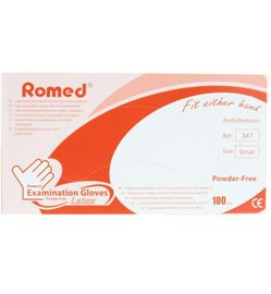 Romed Romed Latex handschoen niet steriel poedervrij S (100st)