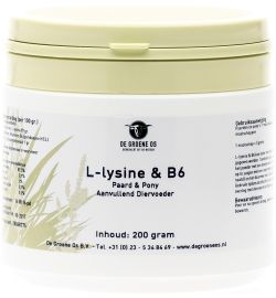 De Groene Os Degroene Os L-Lysine En Vitamine B6 Paard/Pony (200 gr)