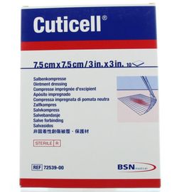 Cuticell Cuticell Zalfcompres 7.5 x 7.5cm (10st)