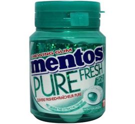 Mentos Mentos Gum pure wintergreen pot (30st)