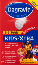 Dagravit Dagravit Multi Kids-Xtra Framboos 3-5 jaar (60 kauwtabletten)