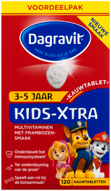 Dagravit Dagravit Multi Kids-Xtra Framboos 3-5 jaar (120 kauwtabletten)