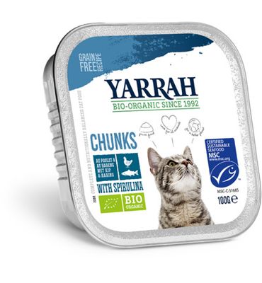 Yarrah Kat alucup chunks met vis bio (100g) 100g