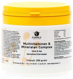 De Groene Os De Groene Os Multivitaminen & mineralen complex hond/kat (250g)