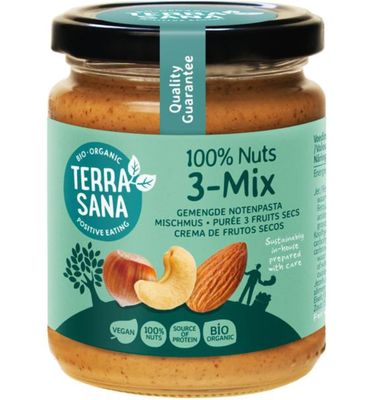 TerraSana 3 mix notenpasta zonder pinda bio (250g) 250g