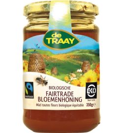 De Traay De Traay Bloemenhoning Fairtrade Bio (350 gr)