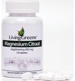 Livinggreens LivingGreens Magnesium citraat 400mg (120 tabletten)