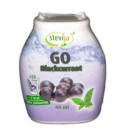 Stevija SteviJa Stevia limonadesiroop go blackcurrant (40 ml)