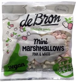 De Bron De Bron Mini Marshmellow - Pink & White - Vegan (75 gr)