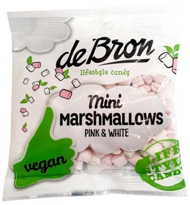 De Bron Mini Marshmellow - pink & white - vegan (75g) 75g