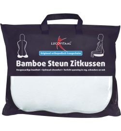 Lucovitaal Lucovitaal Bamboe Steun Zitkussen Wit (1 stuk)