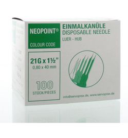 Neopoint Neopoint Injectienaald steriel 0.8 x 40 (100 stuks)