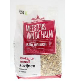 De Halm De Halm Krokante Muesli Rozijn Bio (500 gr)