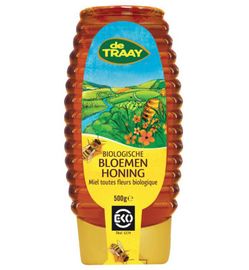 De Traay De Traay Bloemenhoning Vloeibaar Knijpfles Bio (500 gr)