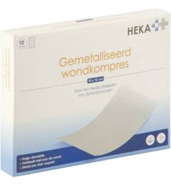 Heka Klein Heka Klein Wondkompres gemetalliseerd 10 x 12 cm steriel (10 stuks)