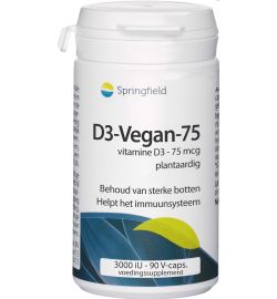 Springfield Springfield D3-Vegan-75 vitamine D3 75 mcg (90 vega capsules)