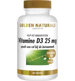 Golden Naturals Golden Naturals Vitamine D3 25 mcg (360sft)