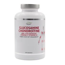 Nutrivian Nutrivian Glucosamine chondroitine MSM hyaluron vit D3/C (200 tabletten)