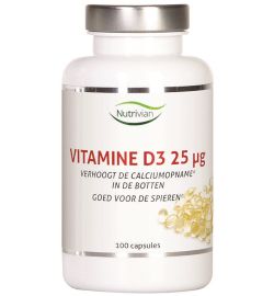 Nutrivian Nutrivian Vitamine D3 25mcg (100 capsules)