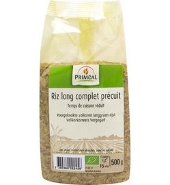 Priméal Priméal Volkoren Langgraan Rijst Voorgekookt Bio (500 gr)