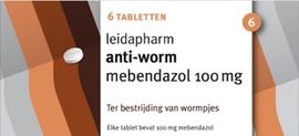Leidapharm Leidapharm Mebendazol 100 mg (6 tabletten)