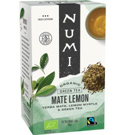 Numi Numigreen tea mate lemon bio (18 stuks)