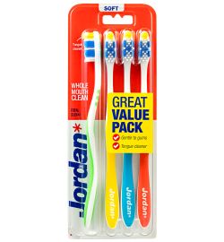 Jordan Jordan Tandenborstel TotalClean Soft 4-pack (4 stuks)