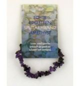 Steengoed Steengoed Splitkralen armband amethyst op kaart (1 stuk)