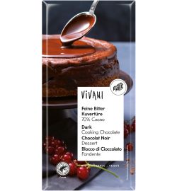 Vivani Vivani Couverture smeltchocolade puur bio (200g)