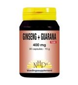 Nhp Nhp Ginseng guarana 400 mg puur (30ca)
